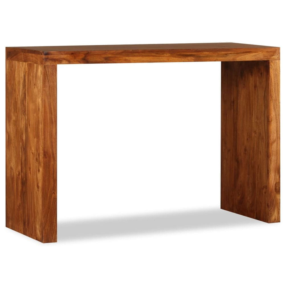 Vidaxl Konzolový stolík, masívne drevo zo zakončením zo sheeshamového dreva, 110x40x76 cm